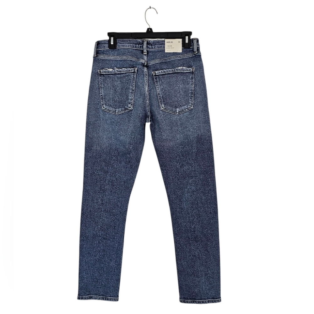 AGOLDE Toni Mid Rise Straight Leg Distressed Blue Jeans 28 NWT - Picture 2 of 8
